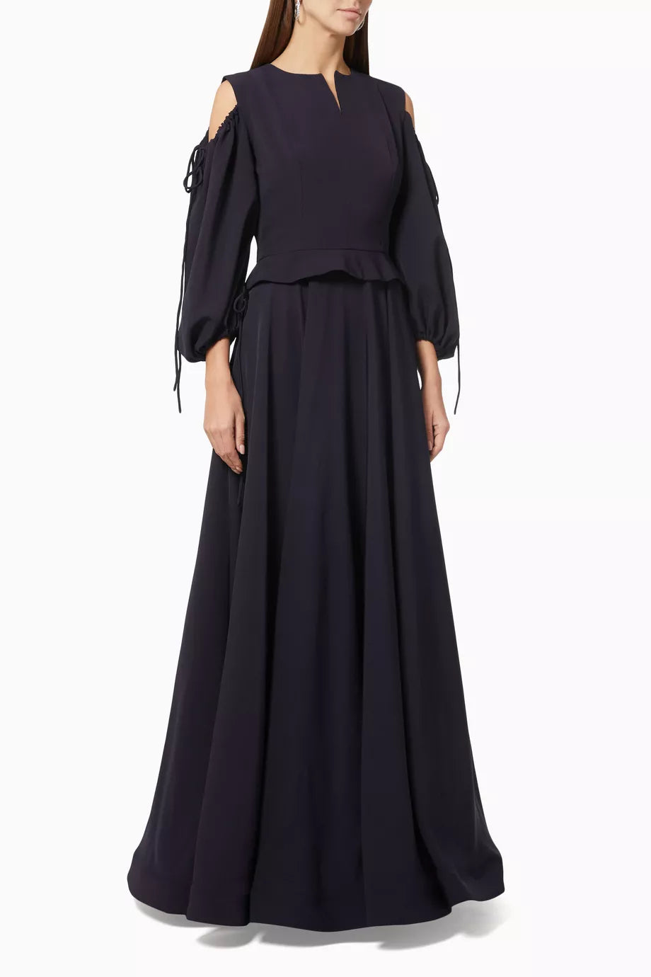 Cut Out Gown in Crepe