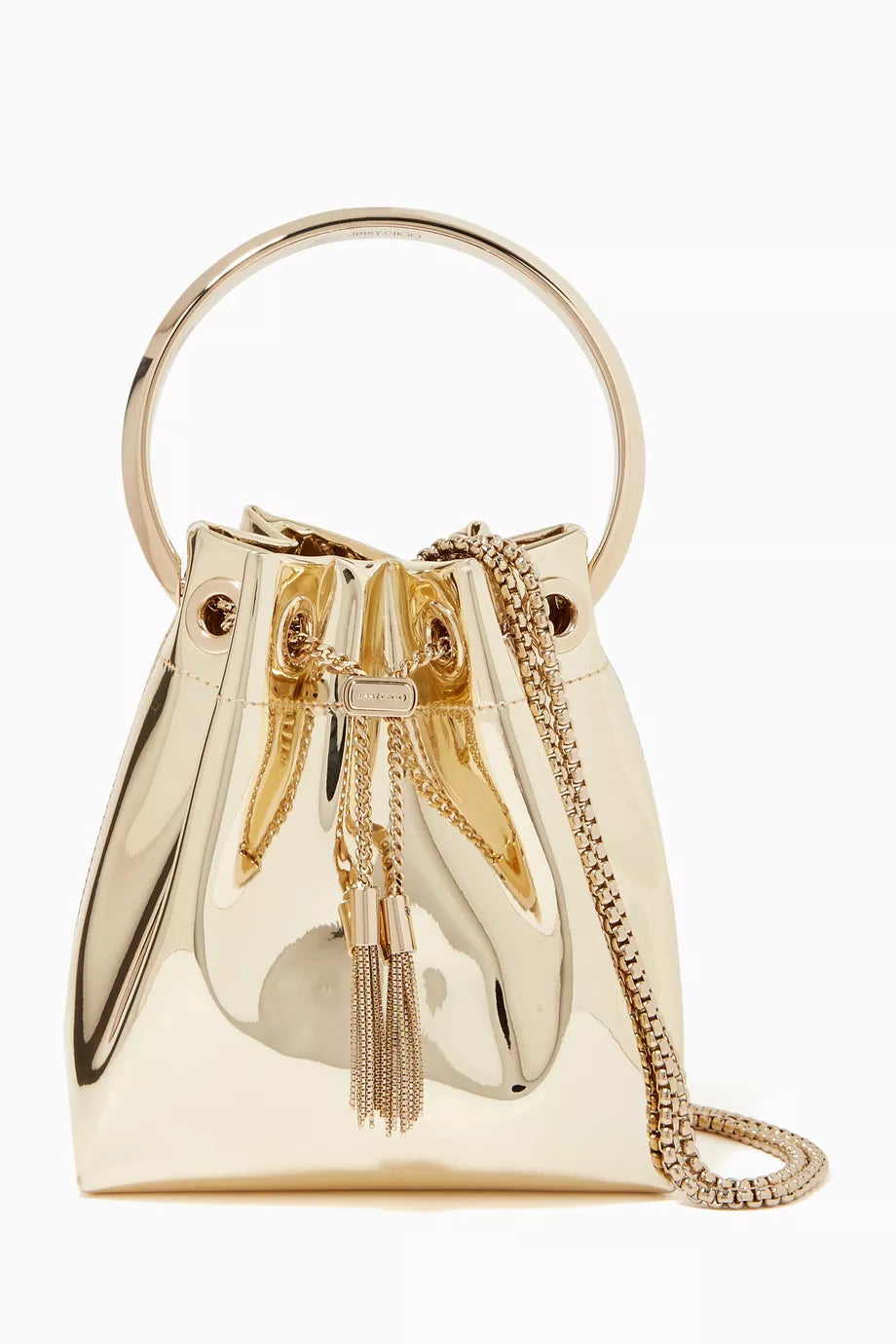 Bon Bon Top Handle Bag in Mirror Leather