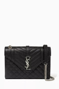 Medium Envelope Bag in Mix Matelassé Grain de Poudre Embossed Leather