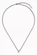 Bardot Stud Pendant Necklace in Silver-plated Brass