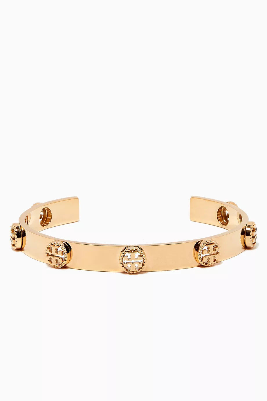 Milgrain Logo Cuff in 18kt Gold Plating