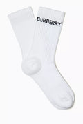 Logo Intarsia Socks in  Technical Stretch Cotton
