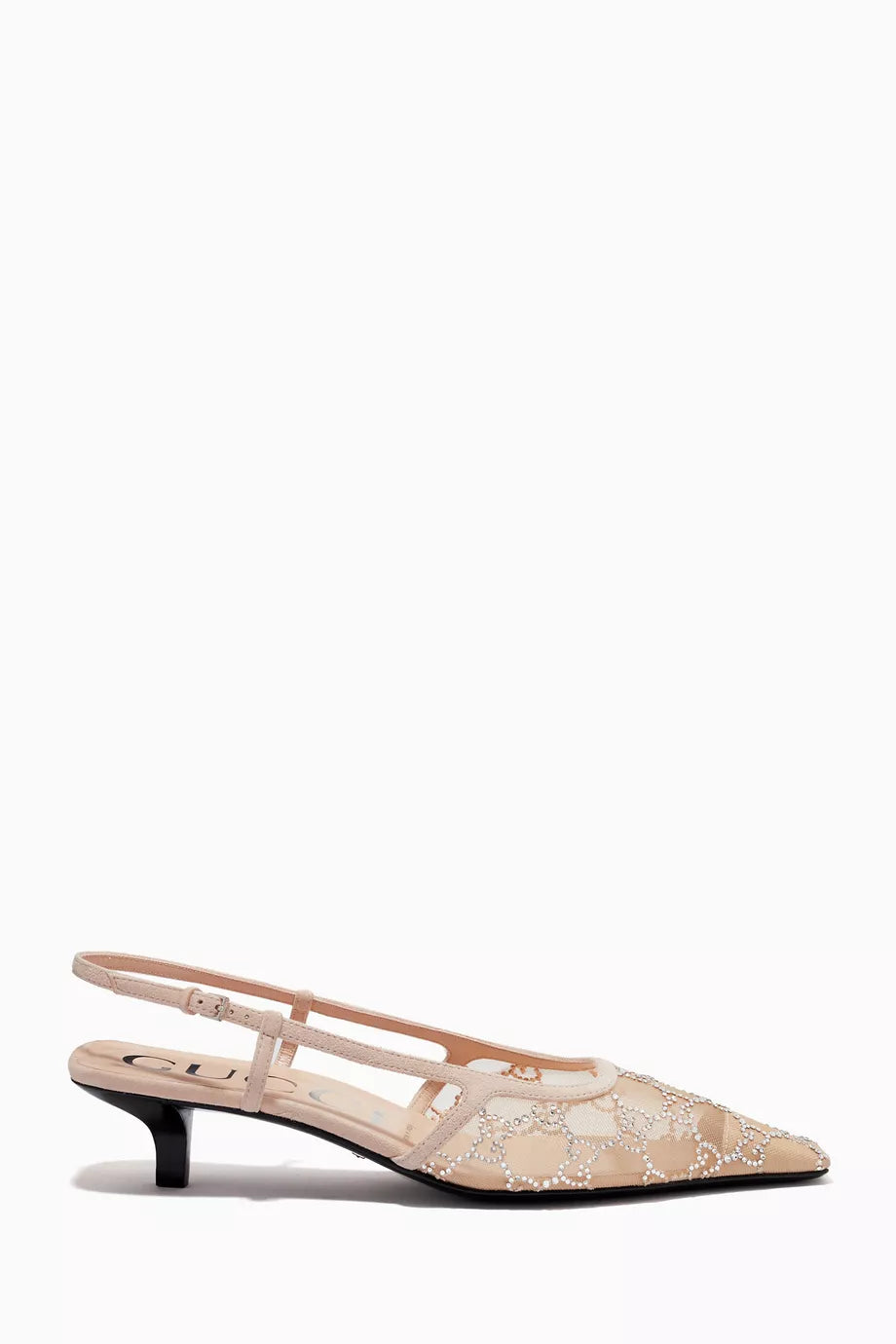GG Slingback Pumps in GG Crystal Mesh