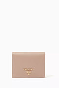 Logo Small Wallet in Saffiano Leather