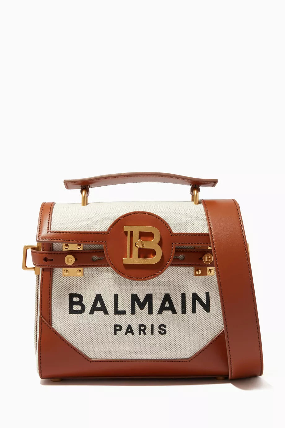 B-Buzz 23 Top Handle Bag in Canvas & Leather