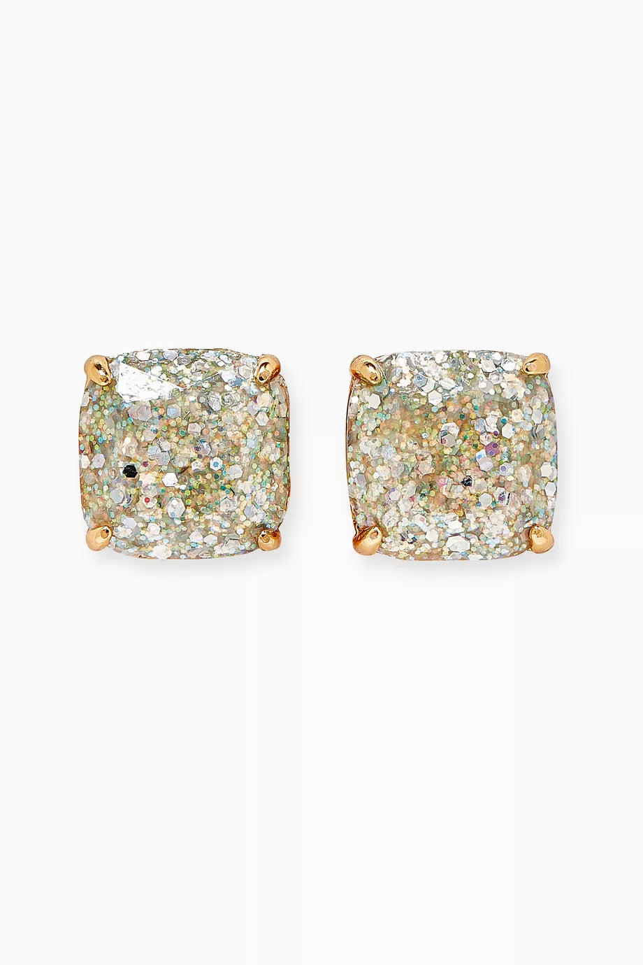 KS Small Square Studs in Metal