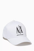 AX Icon Logo Baseball Cap in Cotton Gabardine