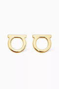 Gancini Earrings in Gold-plated Brass