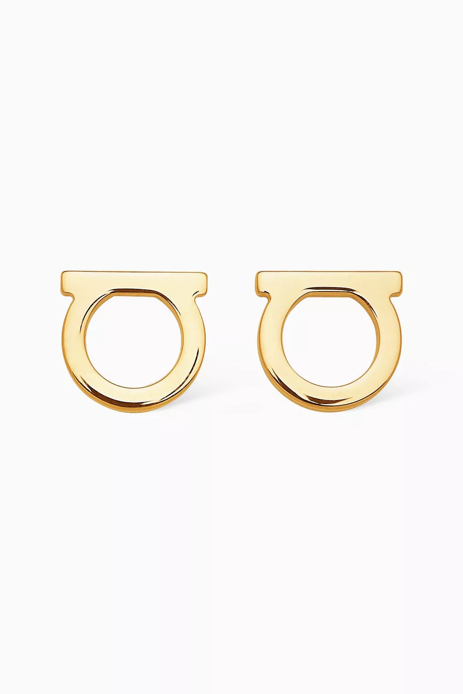 Gancini Earrings in Gold-plated Brass