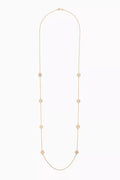 Miller Pavé Long Necklace in Brass