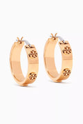 Miller Stud Huggie Earrings in 18kt Gold-plated Stainless Steel