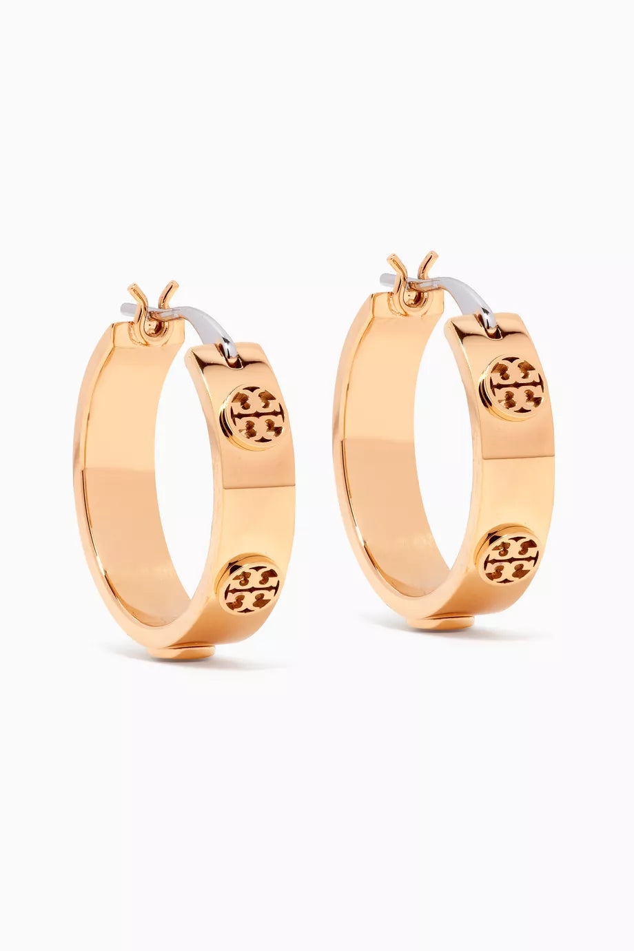 Miller Stud Huggie Earrings in 18kt Gold-plated Stainless Steel