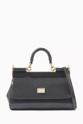 Small East West Sicily Top-handle Bag in Patent-leather