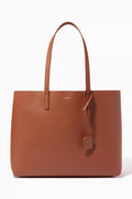 E/W Shopping Bag in Leather
