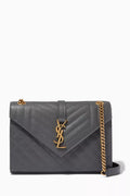 Medium Envelope Bag in Mix Matelassé Grain de Poudre Embossed Leather