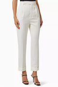 Loose-fit Pants in Grain de Poudre
