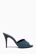 La 16 Mules in Monogram Denim