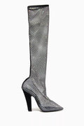 68 Boots in Mesh with Rhinestones