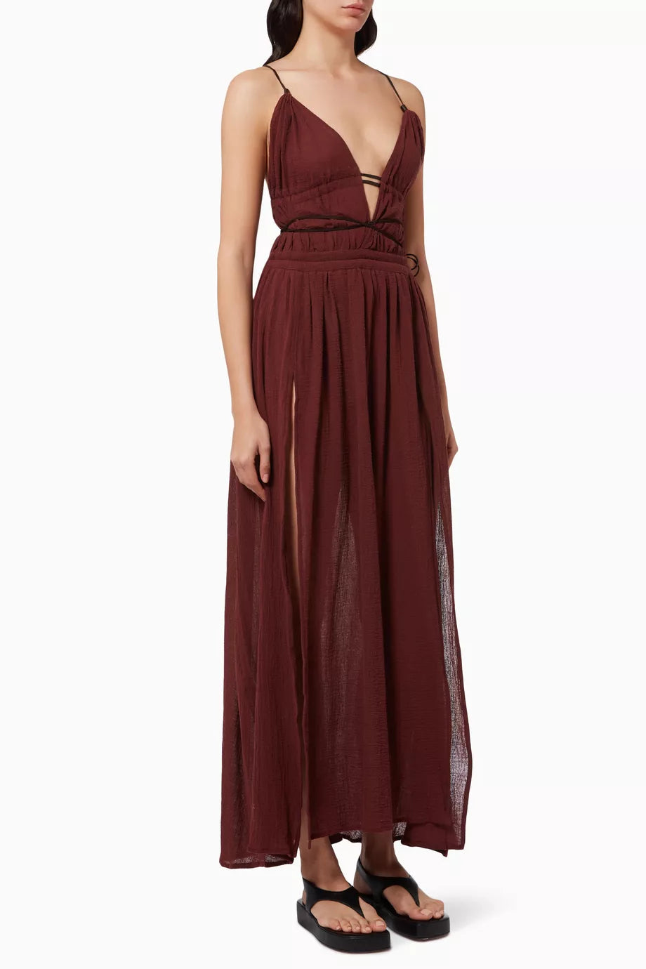 Pomolche Maxi Dress in Cotton Gauze
