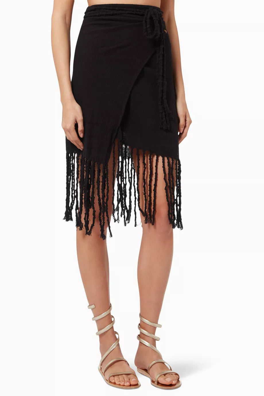 Saskun Wrap Skirt in Cotton Jute