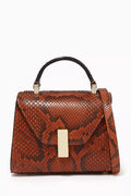 Iside Top-handle Nano Bag in Python-print Leather