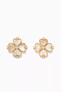 Legacy Logo Stud Earrings in Gold-plated Sterling Silver