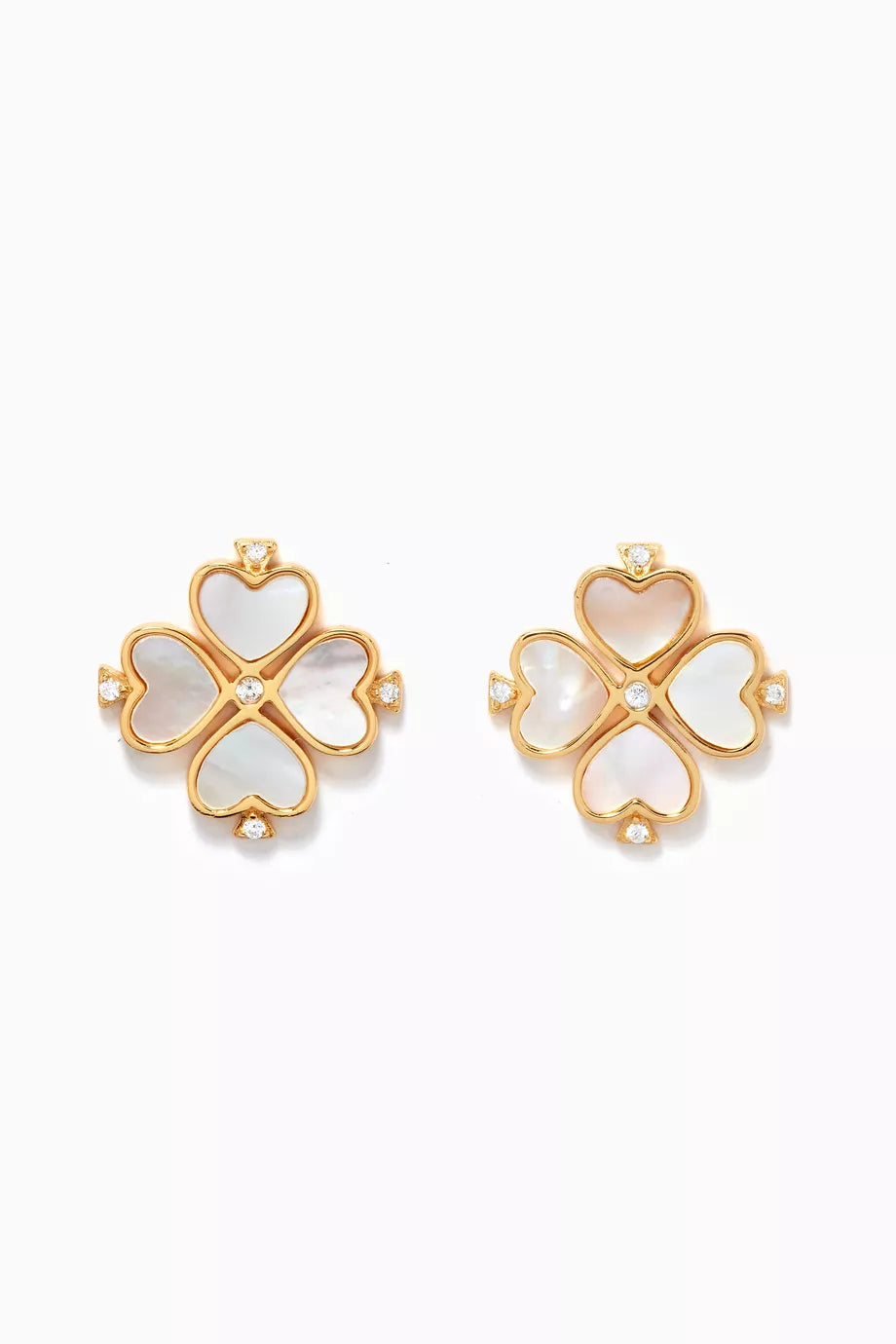 Legacy Logo Stud Earrings in Gold-plated Sterling Silver