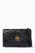 Kira Chevron Chain Wallet in Leather