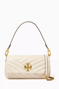 Kira Chevron Small Shoulder Bag in Quilted Leather
