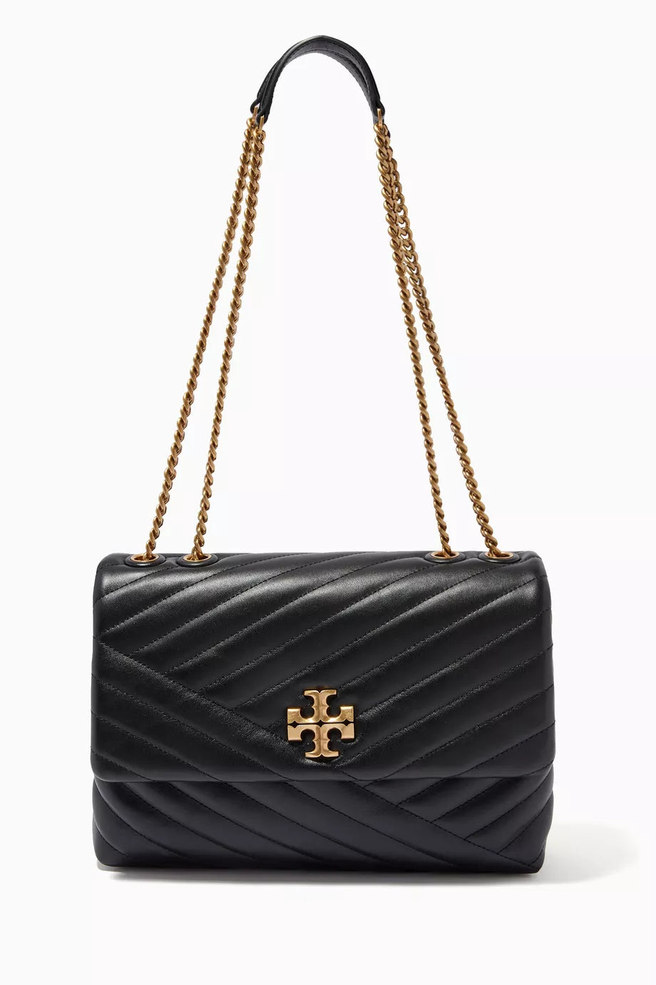 Kira Chevron Convertible Bag in Quilted leather