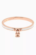 Lock & Spade Charm Bangle in Metal
