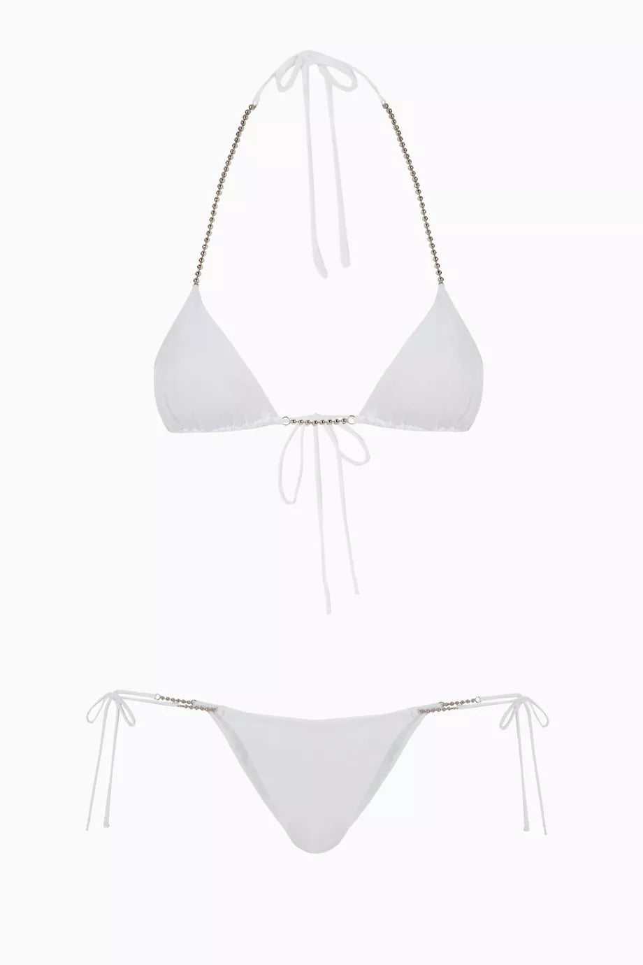 Beaded Chain Bikini Set in Shiny Lycra
