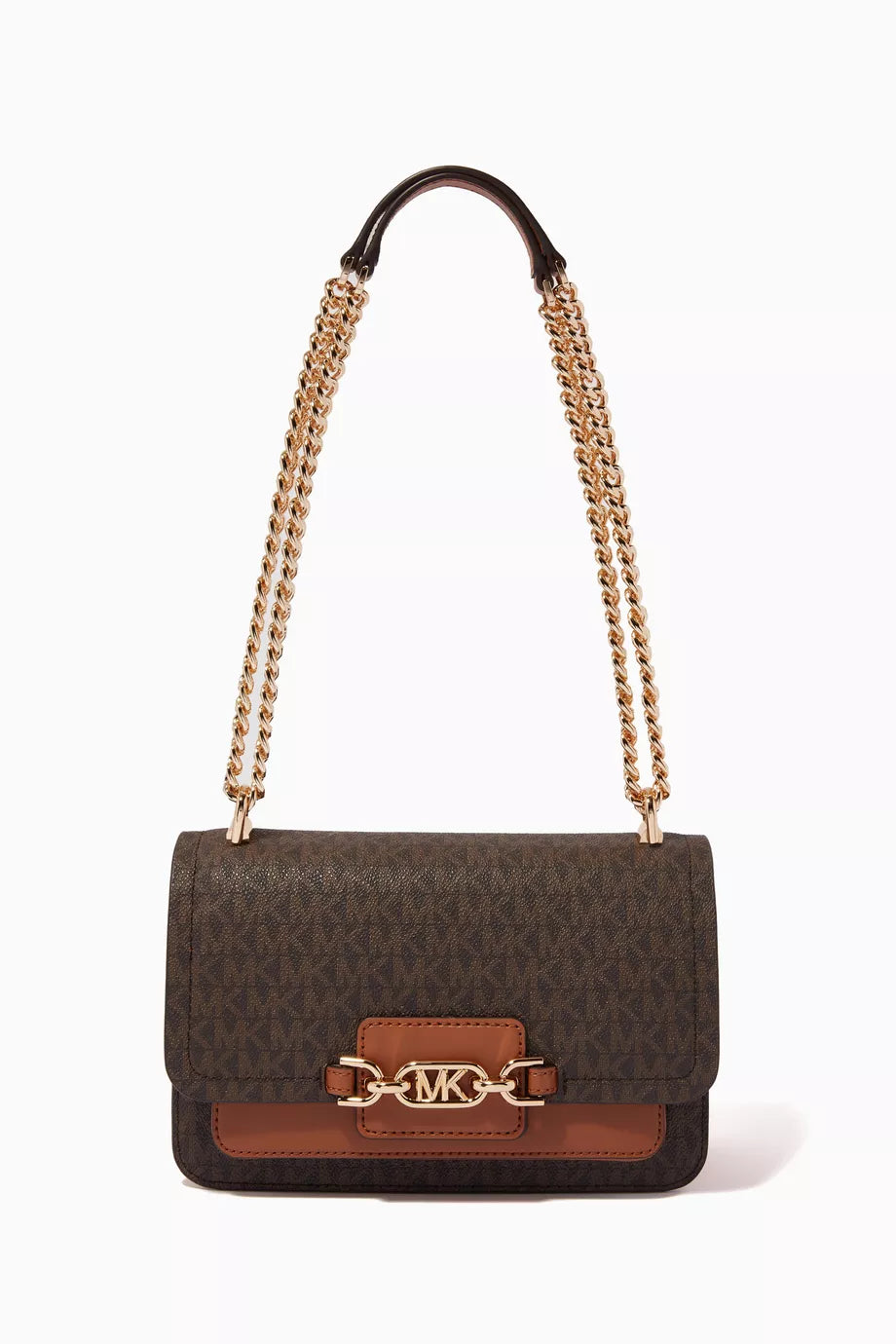 Heather Large Shoulder Bag in Logo Canvas