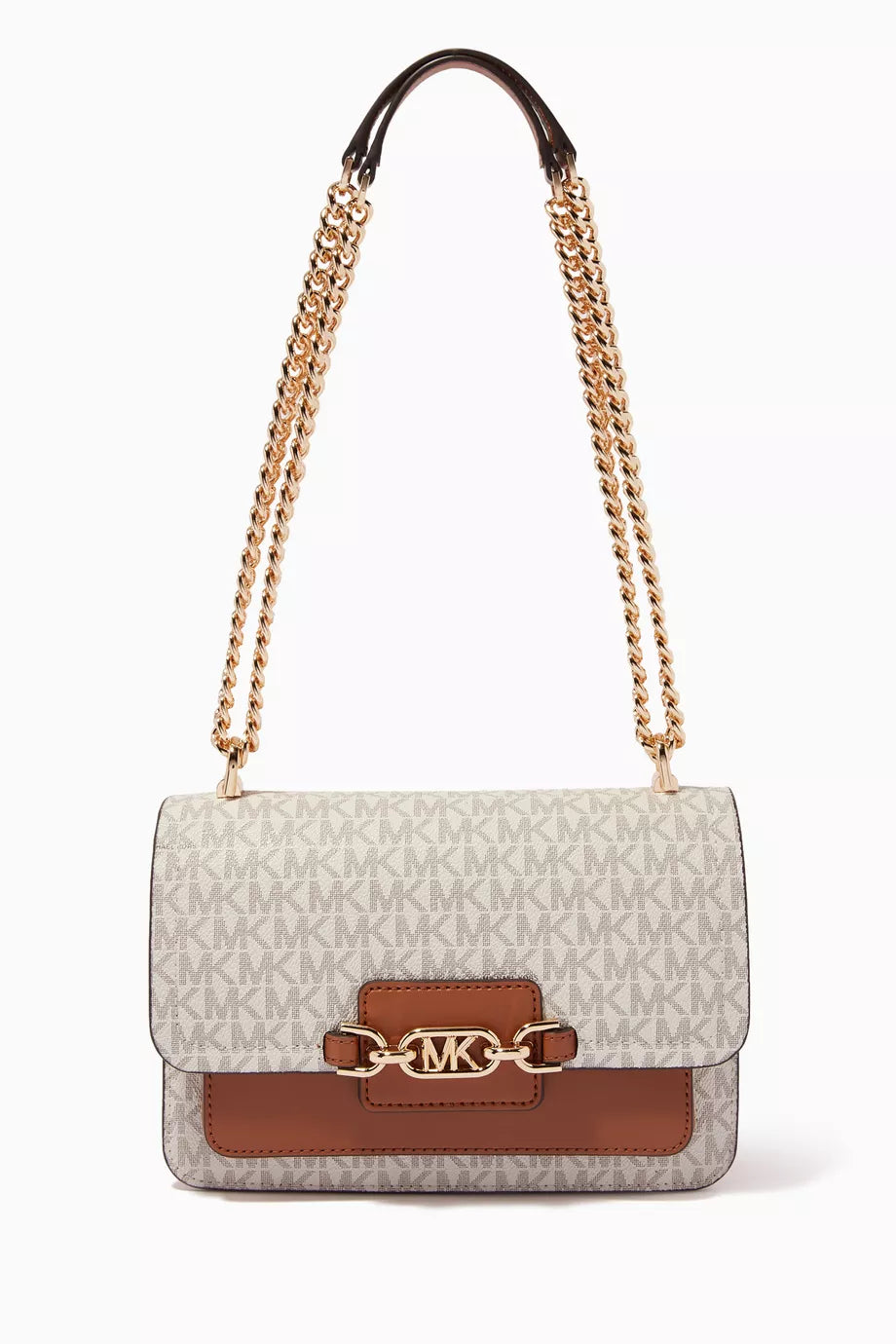 Heather Large Shoulder Bag in Logo Canvas