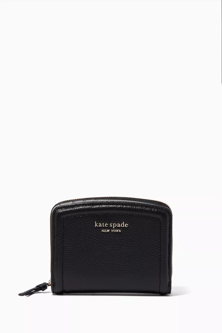 Knott Small Compact Wallet in Pebbled Leather