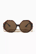 Oversized Round Sunglasses in Acetate