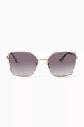 D-frame Sunglasses in Metal