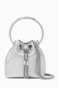 Micro Bon Bon Bucket Bag in Metallic Nappa