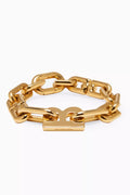 B Chain Bracelet in Brass