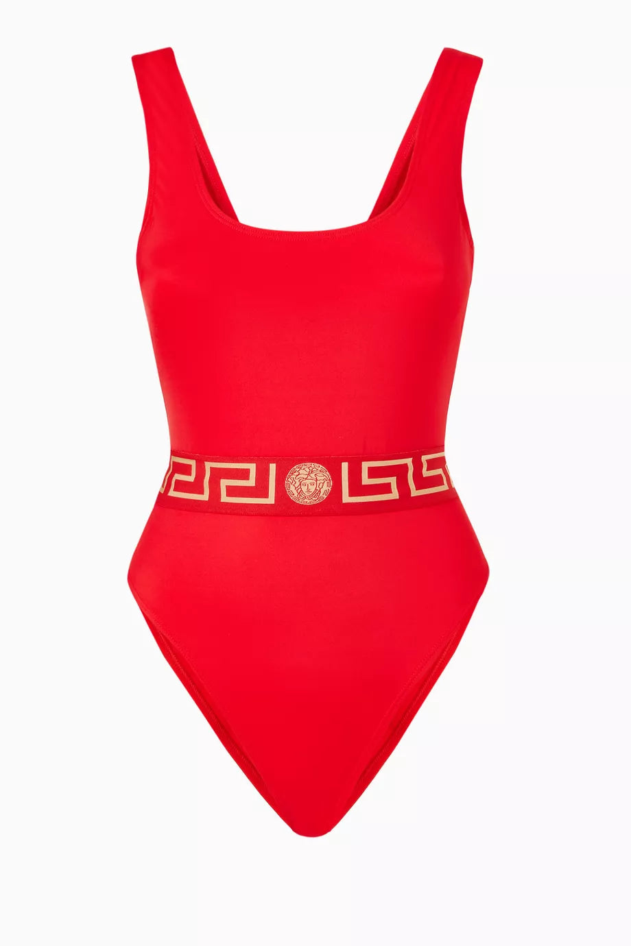 Greca Belt One Piece Swimsuit in Stretch Nylon