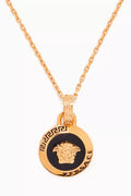 Medusa Coin Necklace in Gold-toned Brass
