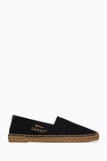 Logo Embroidered Espadrilles in Canvas