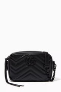Mini GG Marmont Shoulder Bag in Matelassé Chevron Leather