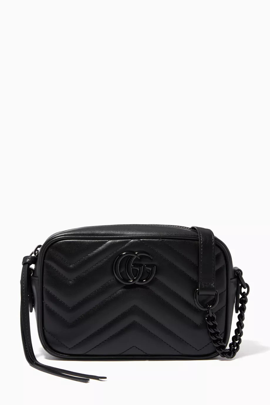Mini GG Marmont Shoulder Bag in Matelassé Chevron Leather