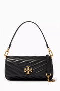 Kira Chevron Small Shoulder Bag in Leather