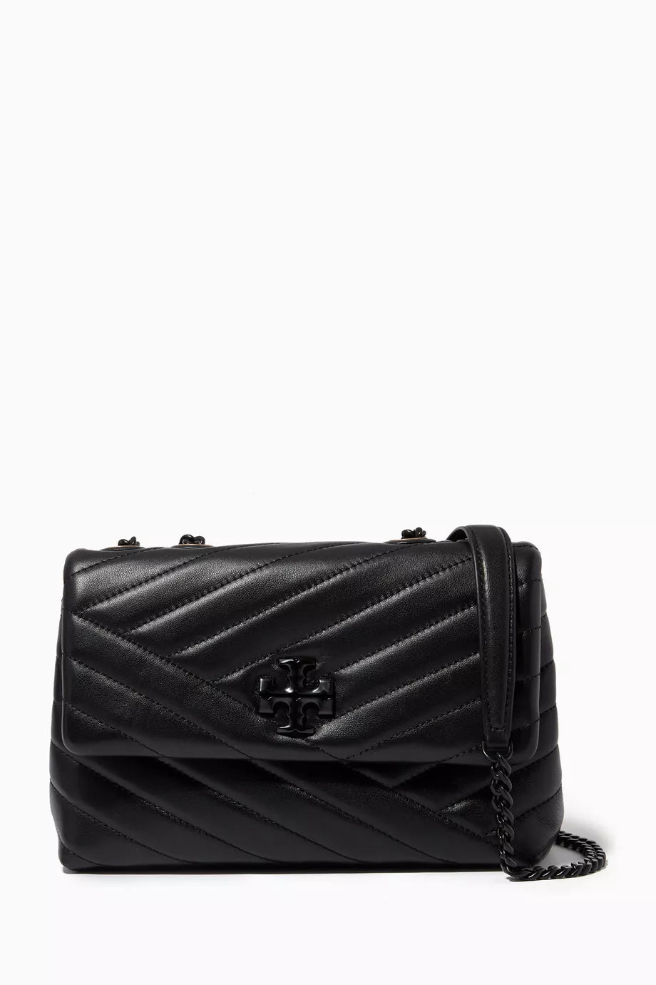 Kira Chevron Convertible Shoulder Bag in Leather
