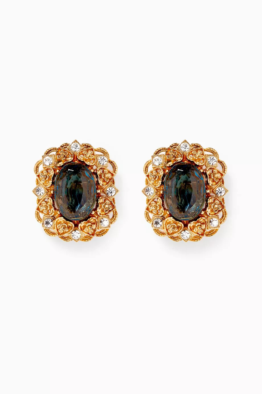 Rediscovered 1980s Vintage Renaissance Clip Earrings