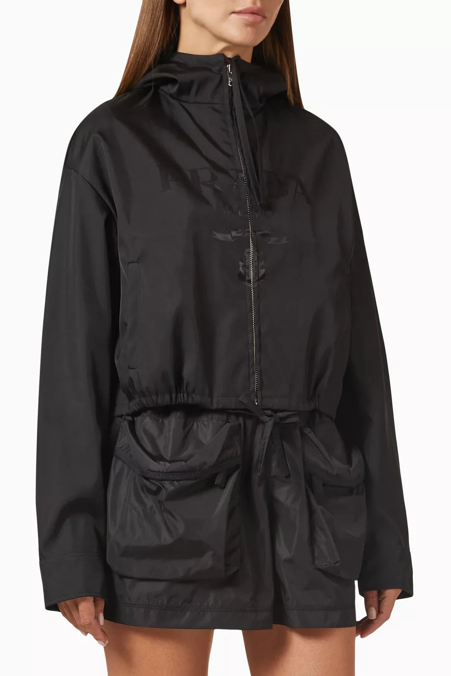 Logo-embossed Jacket in Re-nylon Gabardine