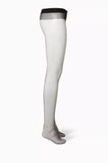 Embellished Logo Tights in Sheer Nylon