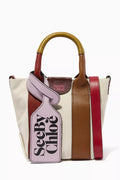 Mini Laetizia Crossbody Bag in Canvas & Leather